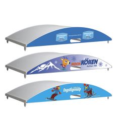 "COOL WAVE" 70 INDIVIDUELL   
NEW EDITION 
Maße: 125 x 70 x 19,5 cm 
inklusive 4 eindrehbaren Anti-Rutsch Füßen 
Individuell gestaltbar