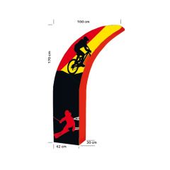 SET Torbogen "CROOK 170w"
mit Klettverschluss für Wechselwerbung.
H: 1,70 m